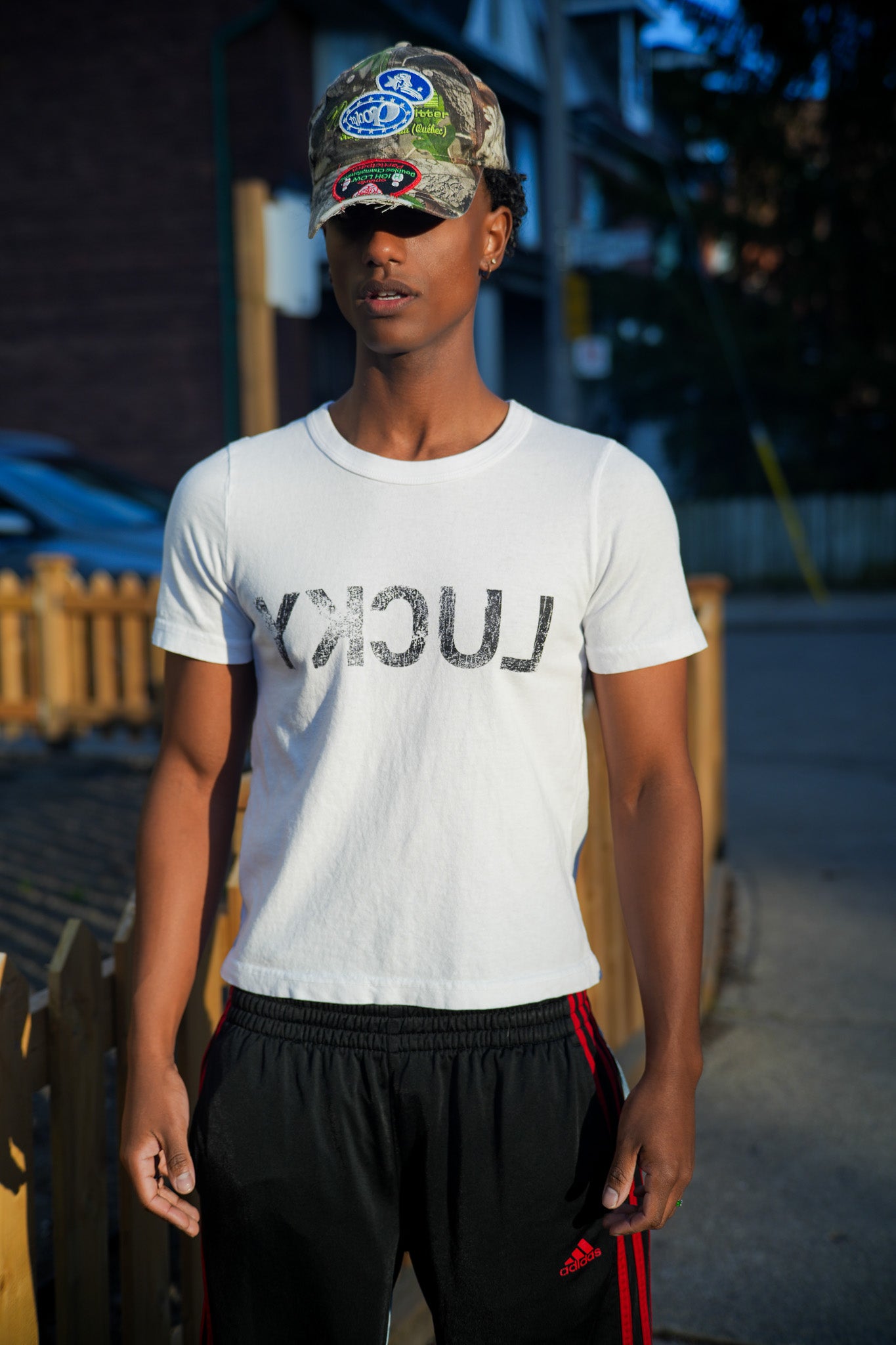 Lucky Tee outfit — poet aesthetic — independent label streetwear