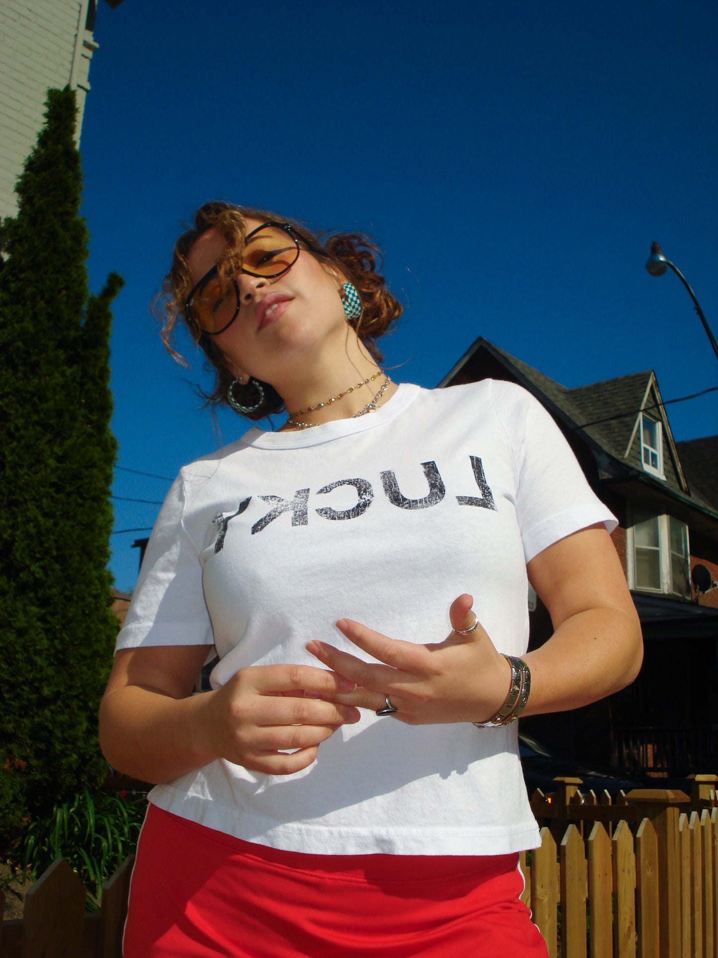 LUCKY TEE - Double-Sided Reclaimed Cotton Graphic Tee
