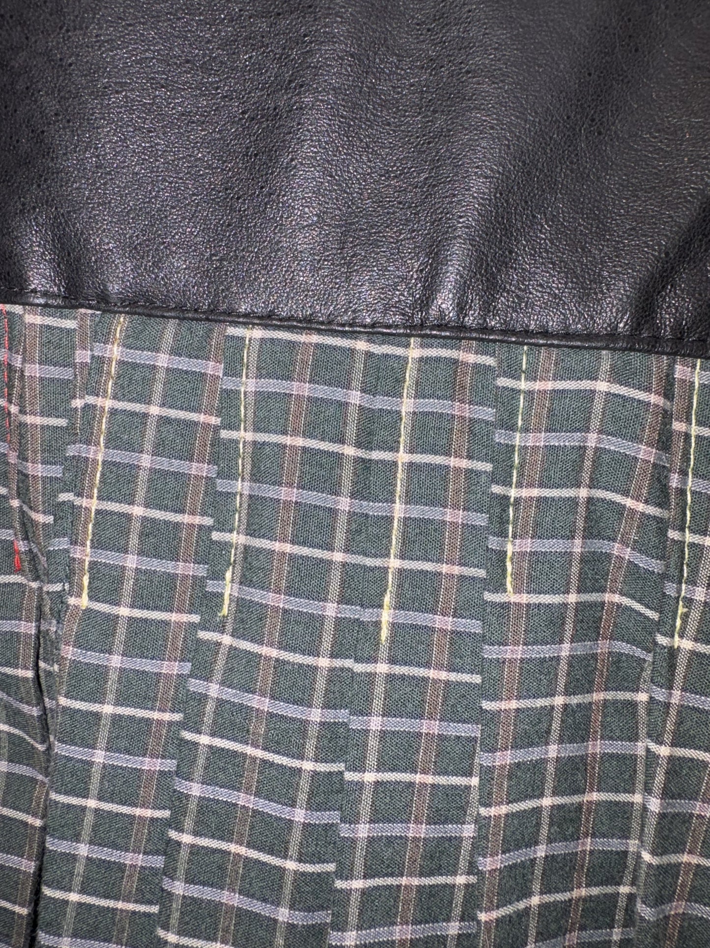 F/W 26 REWORKED PLEATED LEATHER SKIRT