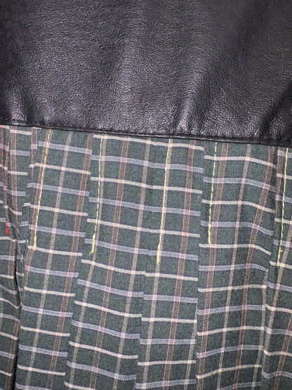 F/W 26 REWORKED PLEATED LEATHER SKIRT