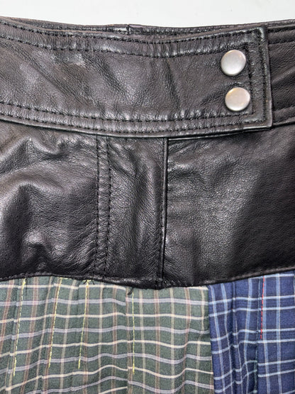 F/W 26 REWORKED PLEATED LEATHER SKIRT