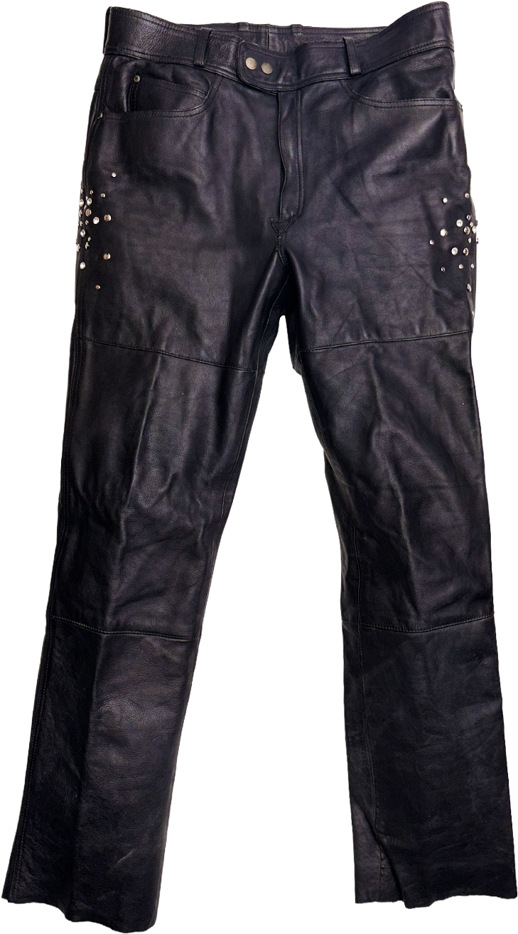 F/W 26 STUDDED LEATHER PANTS