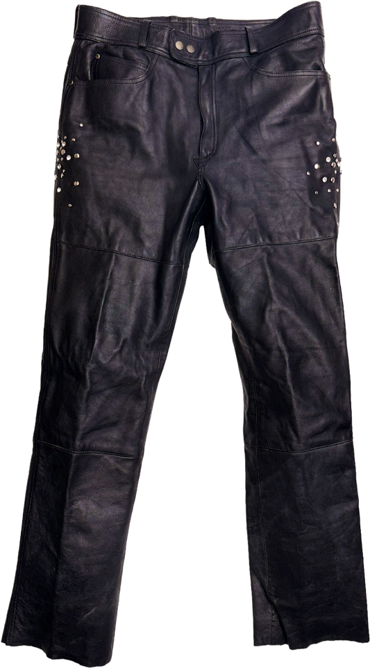 F/W 26 STUDDED LEATHER PANTS