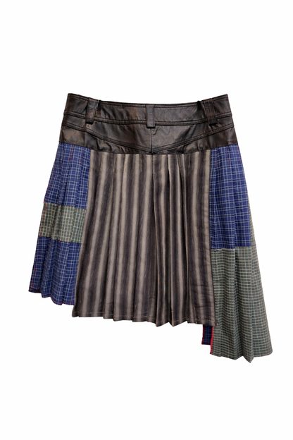 F/W 26 REWORKED PLEATED LEATHER SKIRT