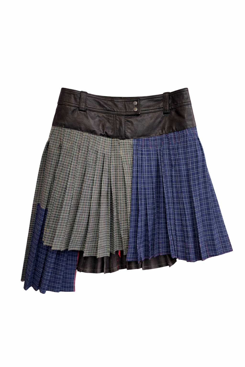 F/W 26 REWORKED PLEATED LEATHER SKIRT